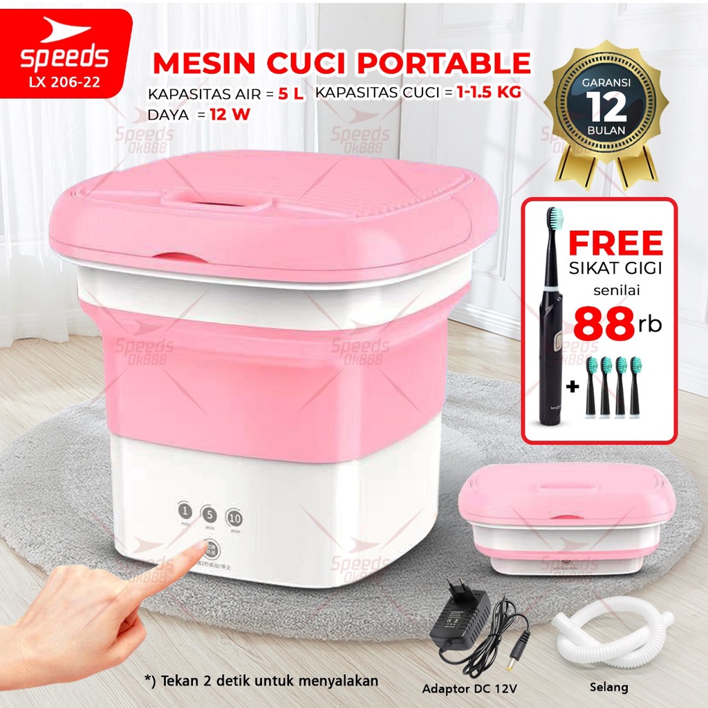 Mesin Cuci Mini Portable SPEEDS / Mesin Pengering Baju Minimalis dan Simple 206-22