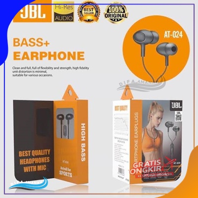 HEADSET JBL AT-024 SUPER BASS JBL HANDSFREE BISA REKAMAN HANDSFREE JBL