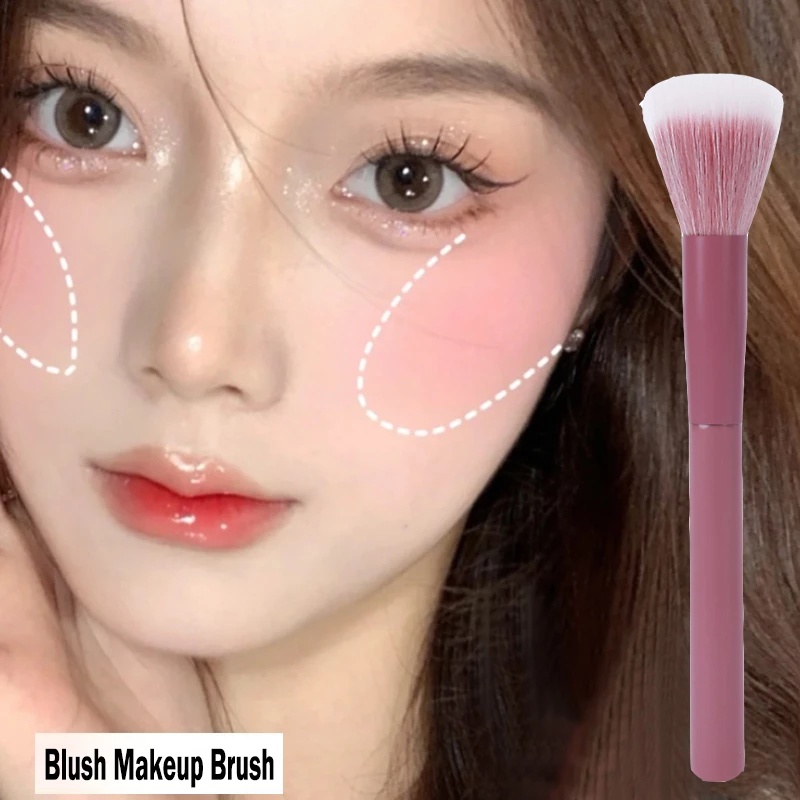 1pc Brush Blush On Warna Pink Untuk Makeup