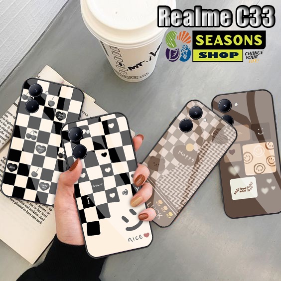 [Realme C33] Softcase Kaca Realme C33- Softcase Glass Glitter Realme C33 -  Softcase Realme C33  - C