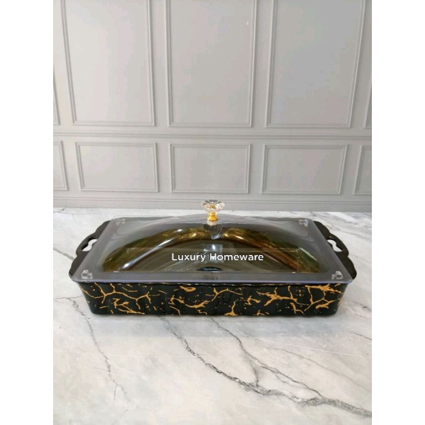 Tempat/wadah Kue Persegi Panjang Fiorenza Marbel
