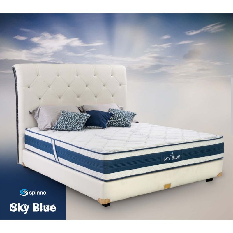 Matras Springbed Sky Blue By Spinno Kasur Spring Bed Busa Platinum Premium Mewah Titanium Uniland In