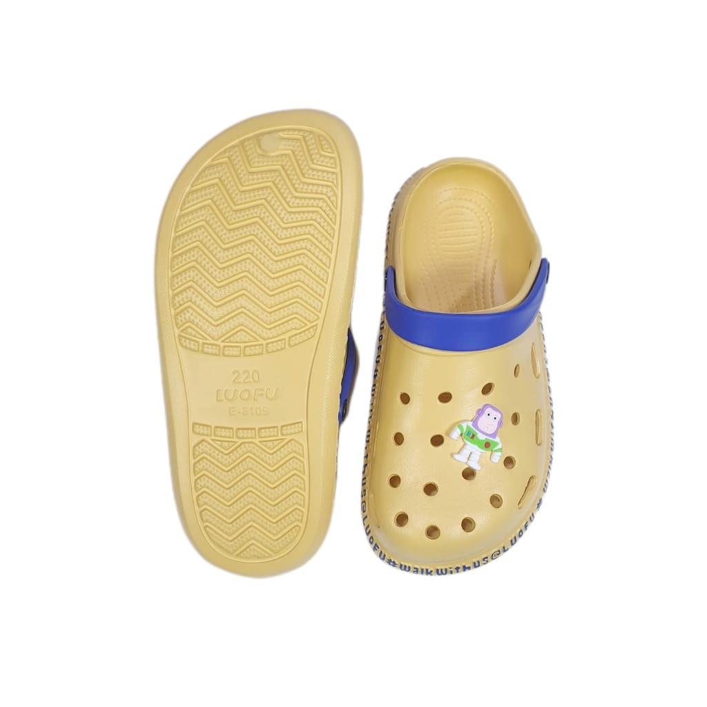 LUOFU ORIGINAL jelly sandal karet empuk murah anak baim sendal bakpao cowok laki laki E8109