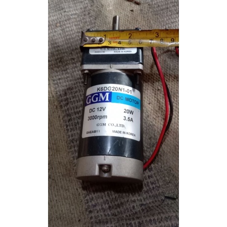 DC MOTOR GEARBOK GGM 12V RATIO 1 : 30 20W 100RPM 3.5A