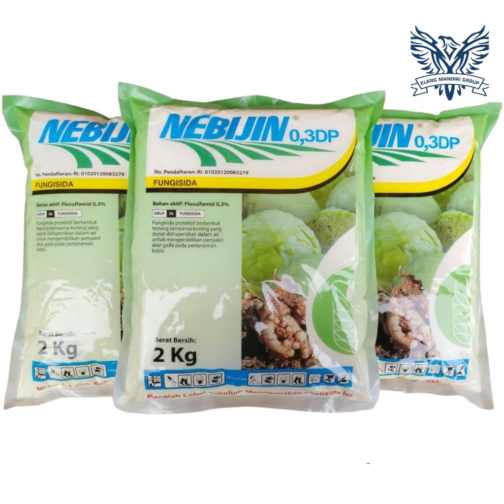 Fungisida Nebijin O.3DP 2kg Bahan Aktif Flusulfamid 0.3% Fungisida Anti Akar Gada