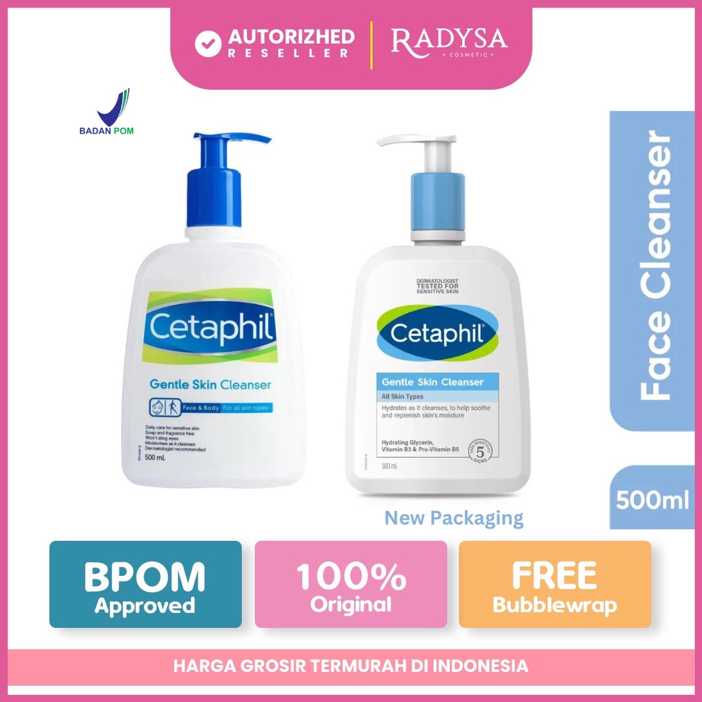 RADYSA - Cetaphil Gentle Skin Cleanser 500ml Sabun Pembersih Muka untuk Skin Care Cocok Untuk Segala Jenis Kulit