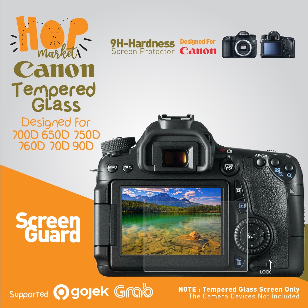 Film Protection Écran Verre Trempé 9H Pour Canon 650D/70D/700D/750D/760D/80D – 0,3 Mm, Anti-Rayures