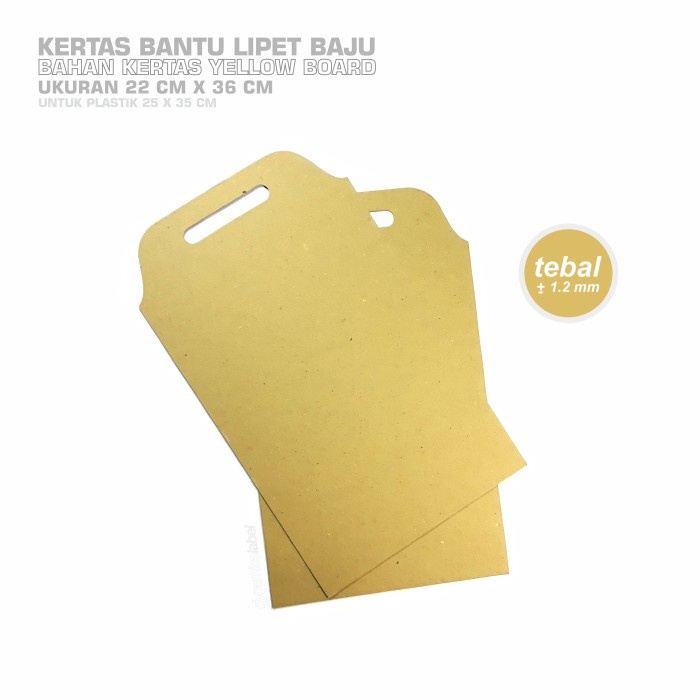 Kertas Yellow Board - Alat Pelipat Packing Baju