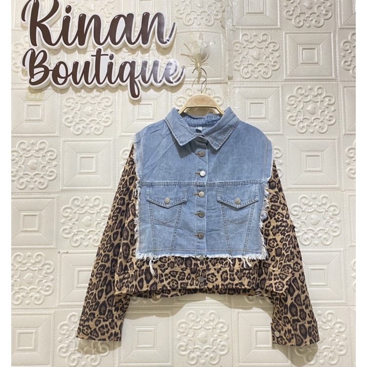 Jaket Jeans Leopard Premium