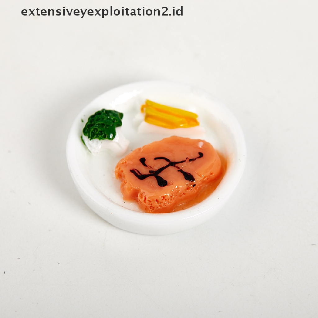 5pcs / Set Mainan Miniatur Roti / Telur Skala 1: 12 Untuk Aksesoris Rumah Boneka