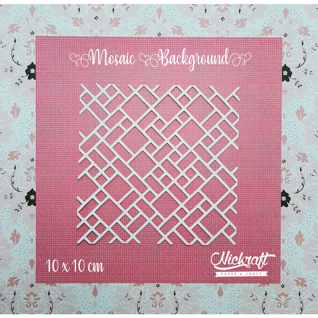

MOSAIC BACKGROUND - BAHAN SCRAPBOOK LABEL KOTAK LATAR COVER