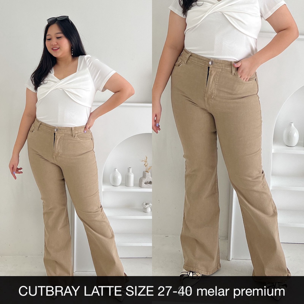 CELANA JEANS WANITA UKURAN NORMAL &amp; JUMBO  CUTBRAY CHOCO LATTE SERIES-SYSCLOTHIER