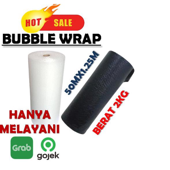 

BUBLE / BUBBLE WRAP ROLL TEBAL HITAM BENING PUTIH MURAH TEBAL 2KG SBY - Putih