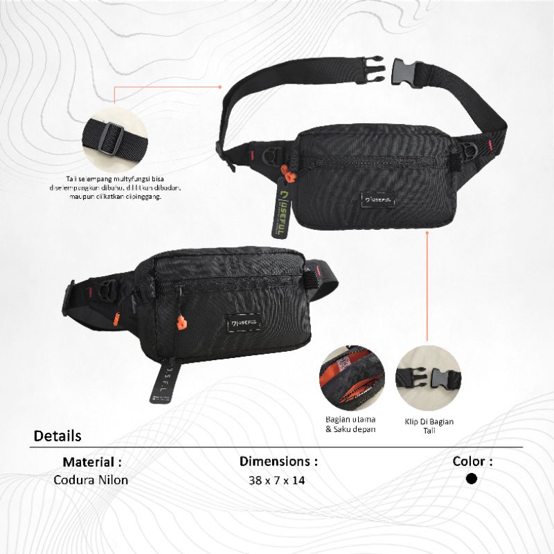 Waist Bag Useful Tas Pinggang Pria Wanita Tas Selempang Murah