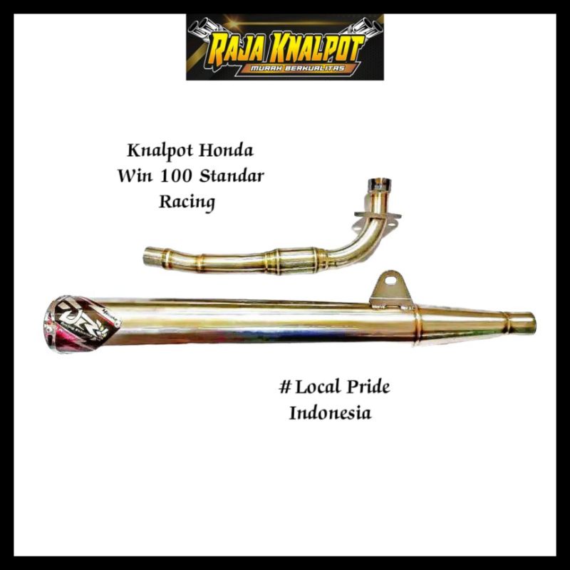 KNALPOT HONDA WIN 100 STANDAR RACING FULL STENLESS ORIGINAL DRY RACING EXHAUST