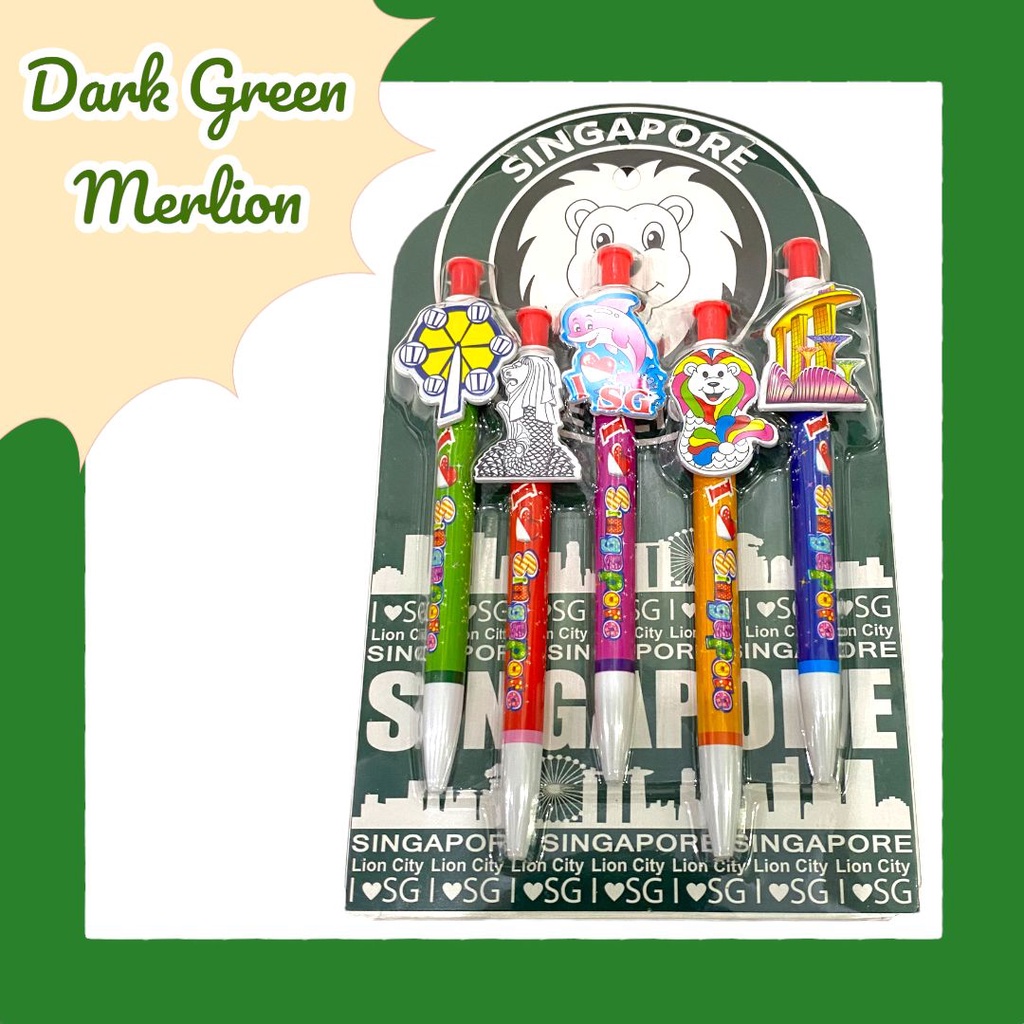 

READY STOCK Souvenir Singapore Pen / Pena Singapore / Oleh-Oleh Singapore / Pen Merlion