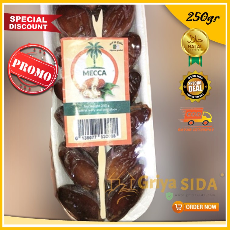 Kurma Tunisia palm mecca palmfrutt Sunfrutt 250 gr per pack harga grosir PROMO!