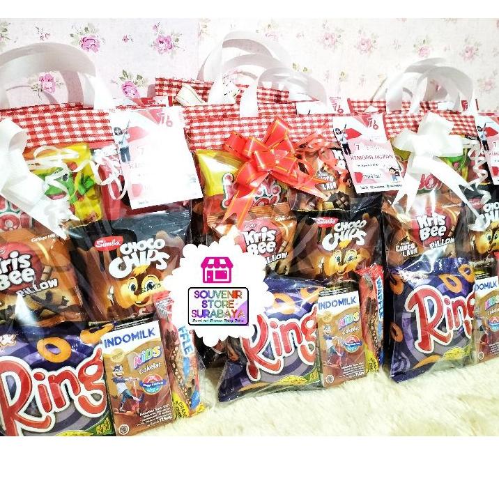 

ㅴ Snack Ulang Tahun Anak / Bingkisan Ultah Murah / Paket snack ekonomis / Snack Indomilk / Paket Ultah Indomilk ㅅ