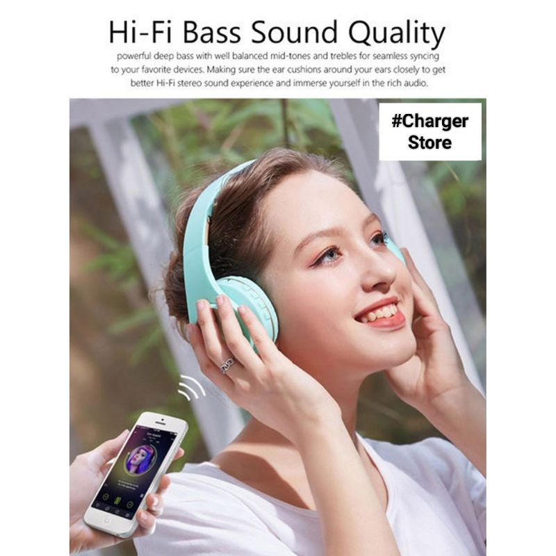 Headphone Bluetooth Bando Macaron P33 / Headset Wireless Macaron Bando