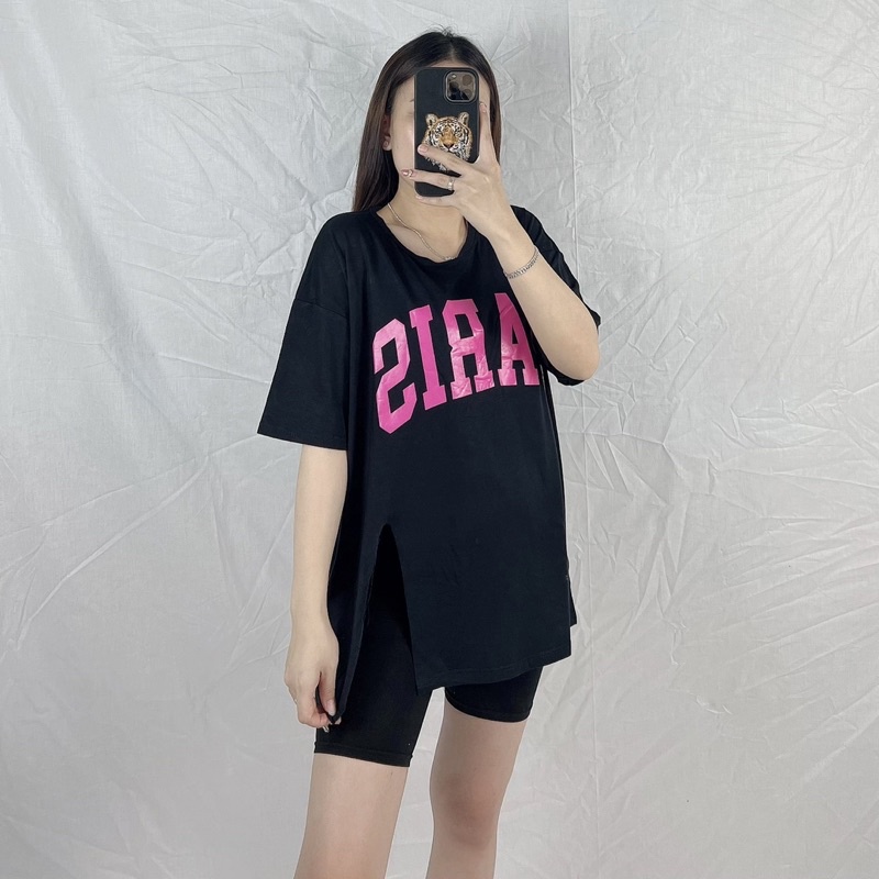 Kaos Oversize Jumbo Slit Prs / Kaos Wanita Jumbo