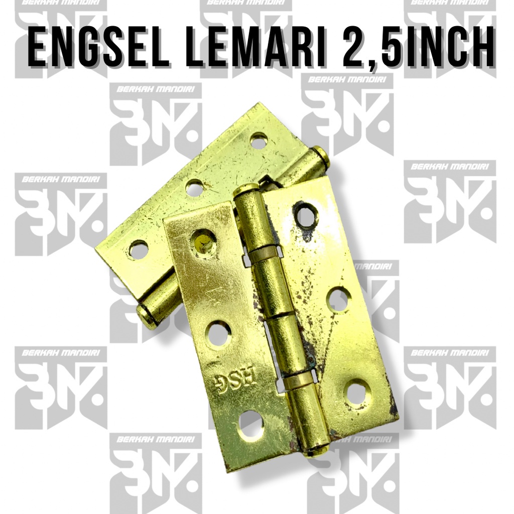 HSG Engsel Pintu Lemari/Laci 2,5&quot; Inch Tebal 0,9MM Engsel Kupu Kupu plat pintu kandang ayam