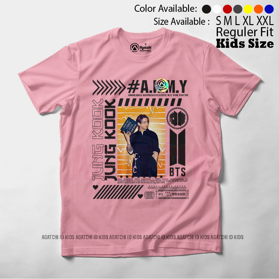 Baju Kaos Atasan Anak Perempuan Motif BTS Jeon Jung - Kook / Jung Kook