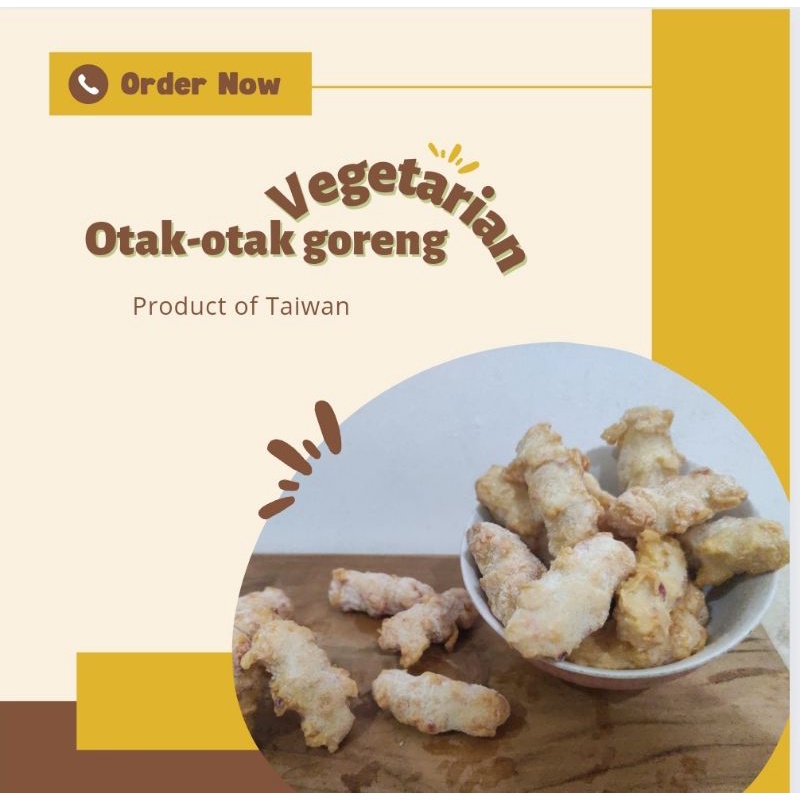 Otak otak goreng vegetarian Taiwan bakso
