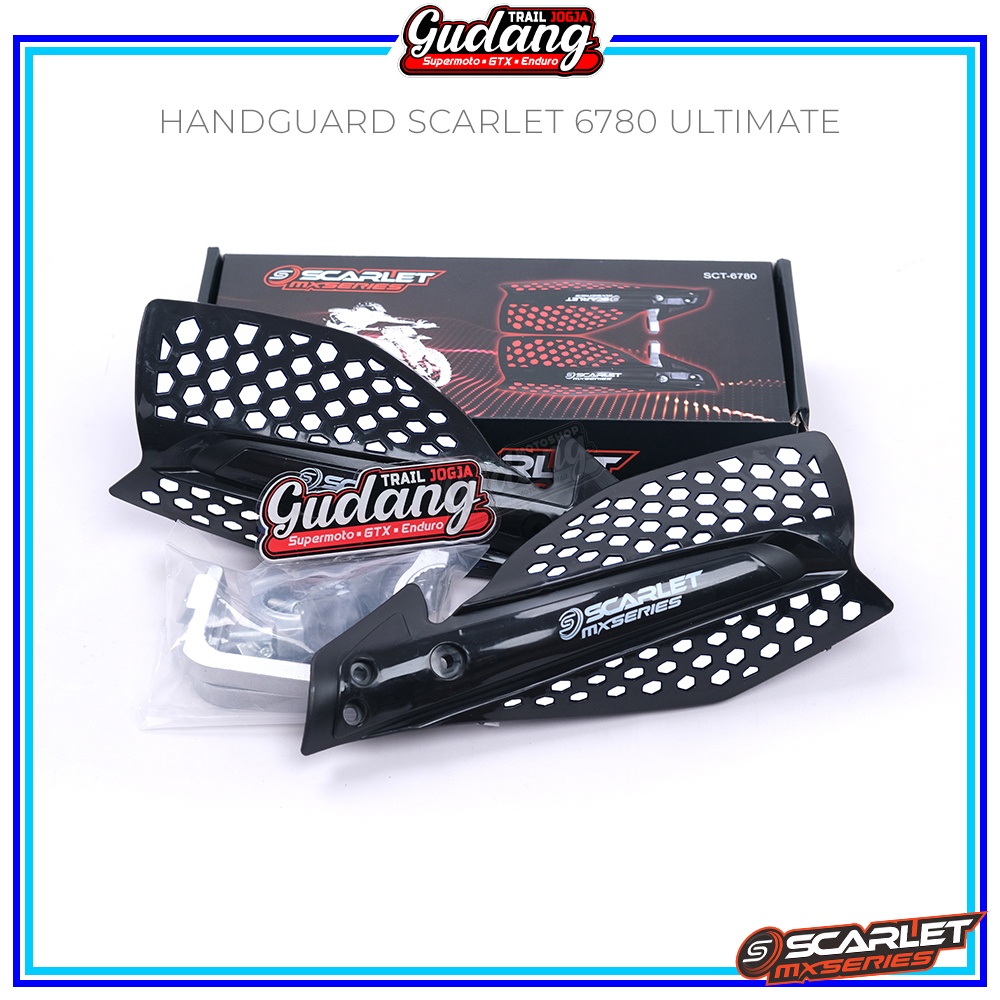 Handguard Cross Pelindung Tangan SCARLET 6780 Ultimate Besi KLX 150 BIGFOOT DTRACKER NEW CRF 150L WR 155 KTM 250 Universal