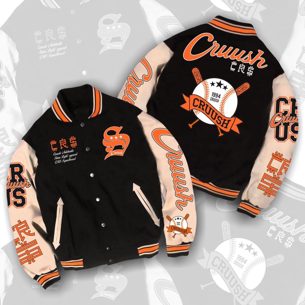 Jaket Bomber Varsity Original Distro - Varsity Jaket Baseball Pria Wanita Size M L XL XXL