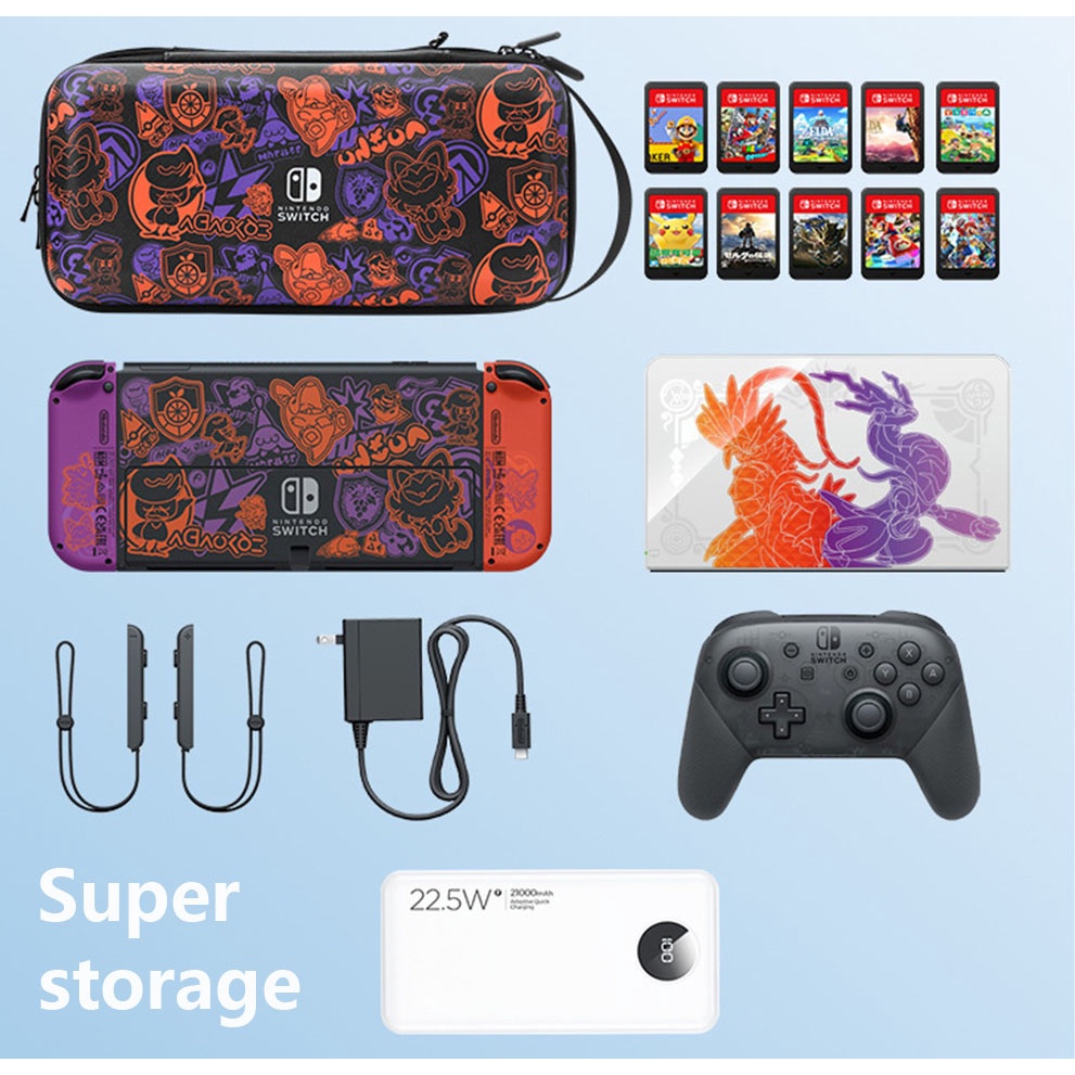 Tas Hard Case Penyimpanan Kartu Model Pok Mon Scarlet / Violet Untuk Nintendo Switch OLED / V1 V2 / Lite