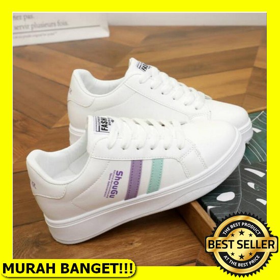 Qahhar.Id 36-40 Putih Polos - Sepatu Putih Wanita / Sepatu Sneakers Putih Wanita / Sepatu Casual Cew