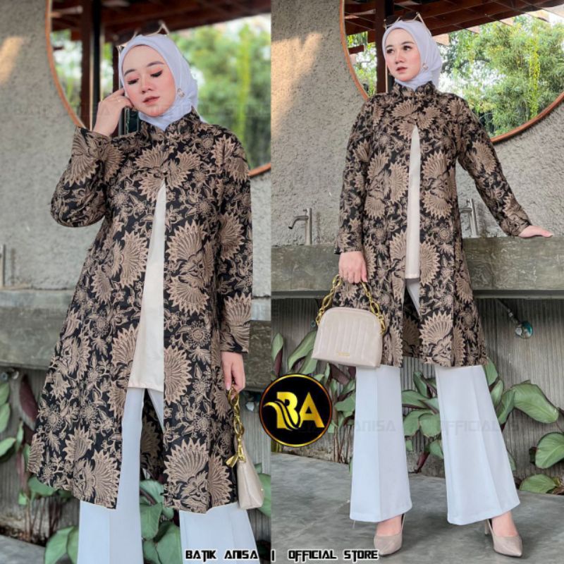 0#BAYARDIRUMAH TUNIK BATIK WANITA | ATASAN BATIK WANITA M L XL XXL JUMBO