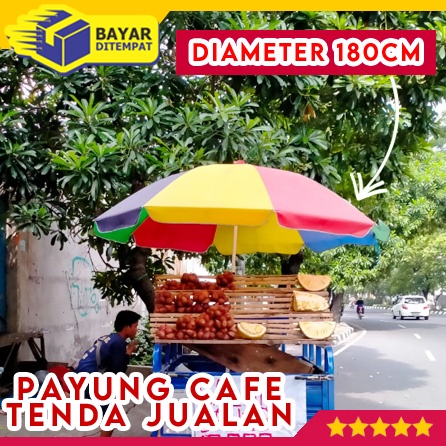 Payung Besar  Tenda DIAMETER 200 CM Besar Jumbo Buat Jual Jualan Cafe Bazar Taman Pantai Outdoor