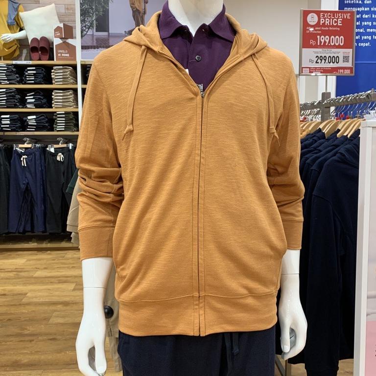 ⍇ Jaket resleting airism uv cut uniqlo men cowok sale ✓