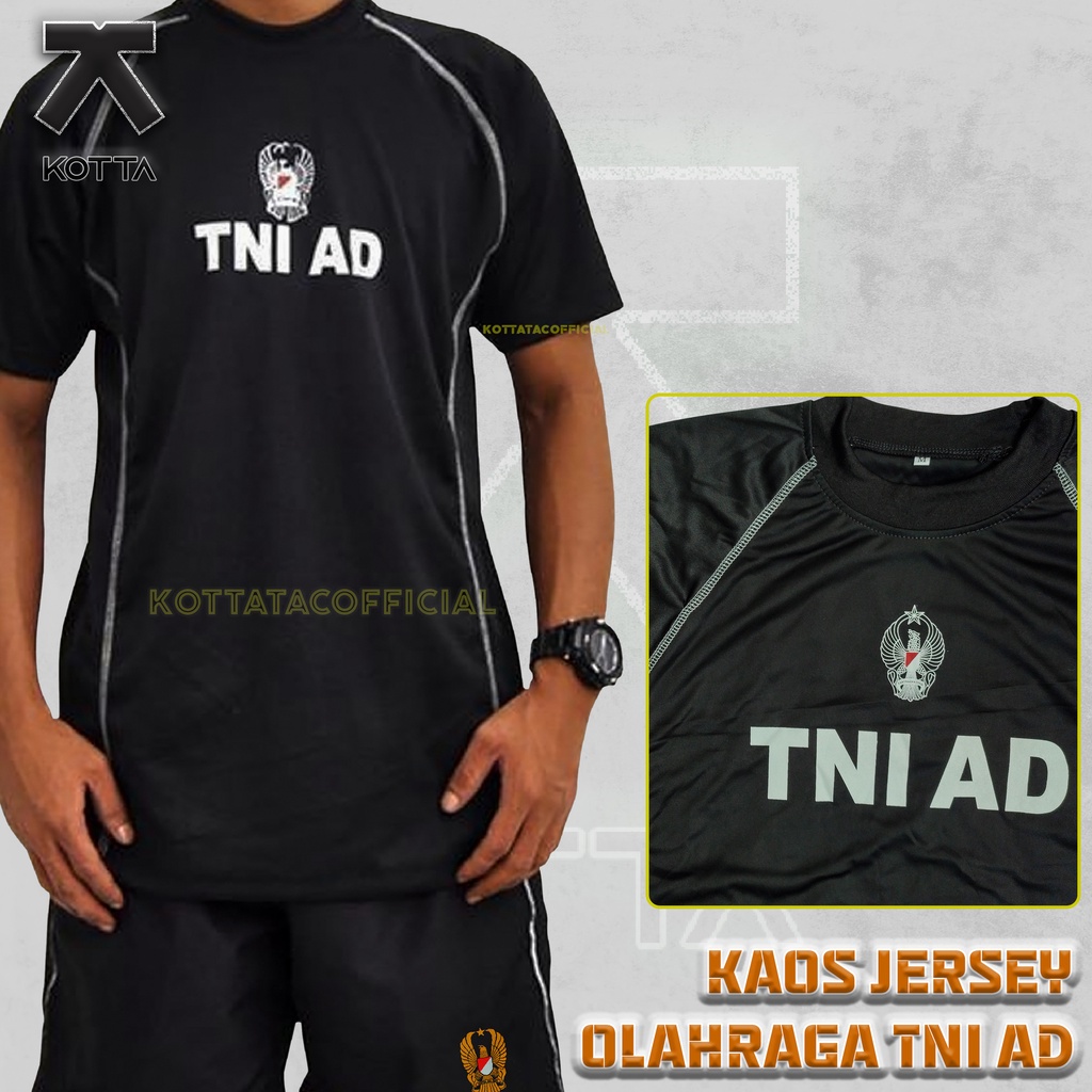 KAOS JERSEY TNI DRYFIT KAOS OLAHRAGA TNI KAOS TNI HITAM