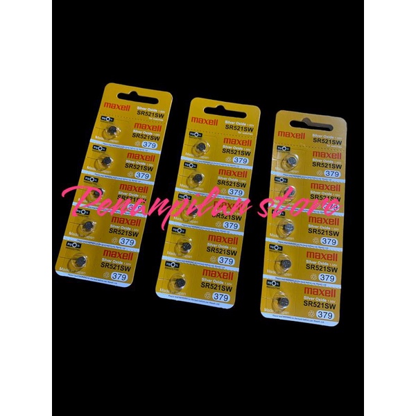 Batre Jam Tangan Original Maxell SR521SW 379 Satuan