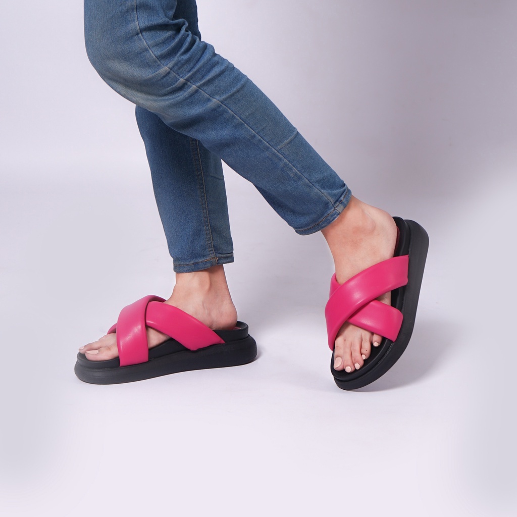 LAPEPA YUK - Dunkenstock CHA CHA Sandal Wanita Silang Tinggi 5cm Size 36 - 40 Selop Tidak Licin Sendal Beleza Wedges Slop Birken Rumah Belezza 37 38 39 Warna Brown Cokelat Belleza Kekinian Premium Terbaru Shoes Ori Original Mall Official Store