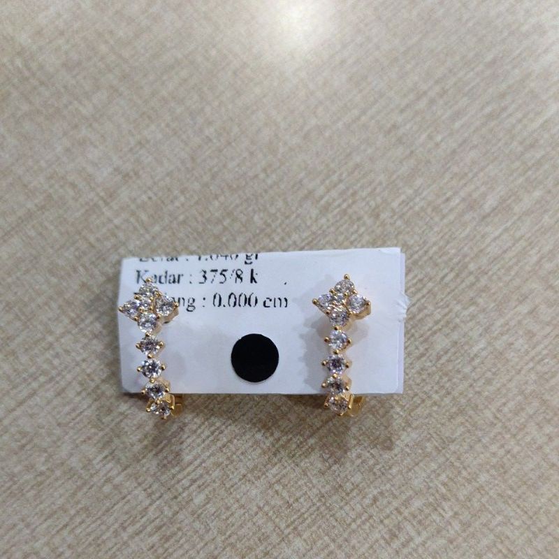 Anting Emas Asli Model Jepit Kadar 375%/8K
