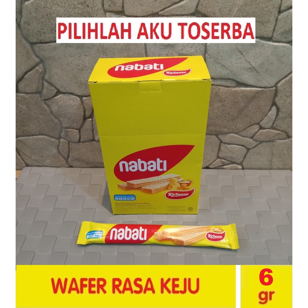 Richeese Nabati Wafer Keju isi 20 pcs @ 6 gr - (HARGA 1 BOX)