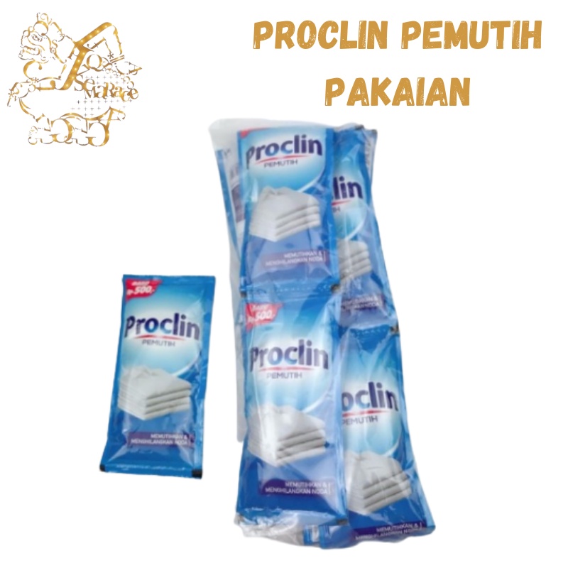 PROCLIN PEMUTIH PAKAIAN 1 RENCENG ISI 12 SACHET