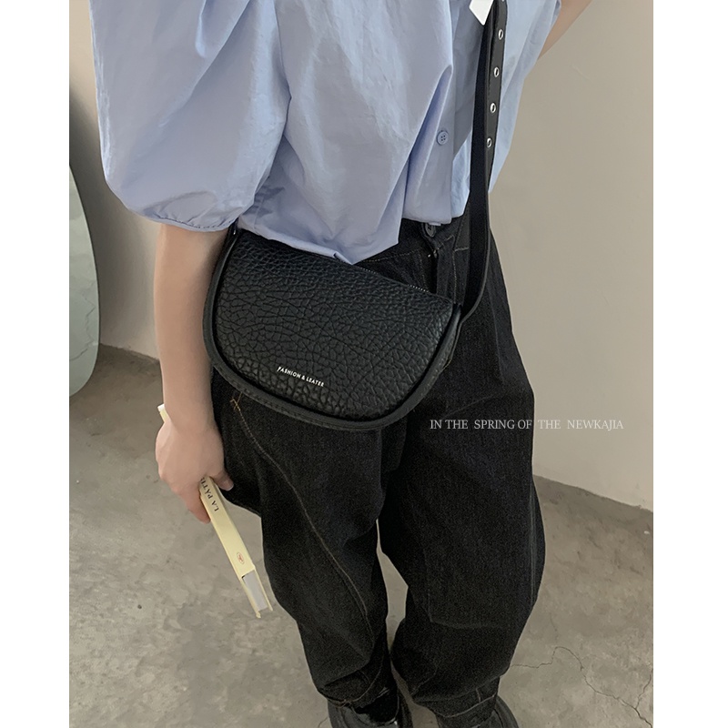 Suhao All-Match In Messenger Bag Wanita Musim Panas 2021 Baru Fashion Trendi Korea Tas Sadel Niche Tas Bahu Tali Bahu Lebar