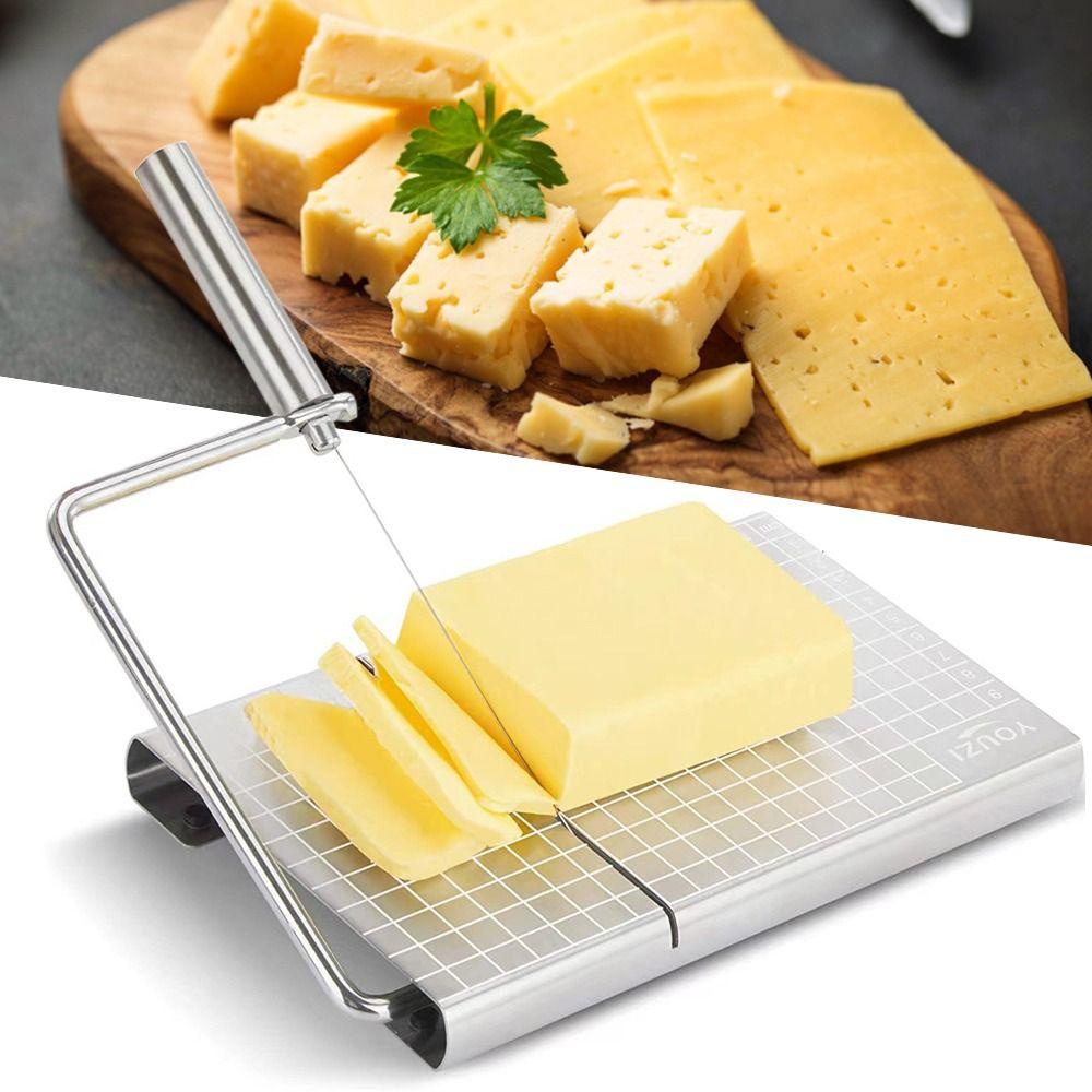 Populer Cheese Slicer Butter Cutting Tools Professional Stainless Steel Dengan Kabel Pemotong Butter Grinder