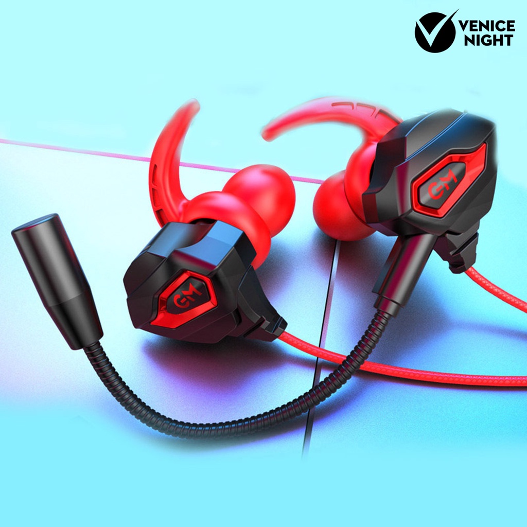 (VNEP) (Berkabel) G10 Earphone High Fidelity Intelligent Noise Cancelling Ergonomis 3.5mm In-ear Surround Gaming Earbud untuk Panggilan