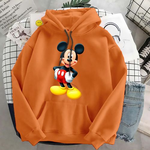 Hoodie Mickey Mouse Wanita - Jaket Hoodie Jumper - Bahan Fleece