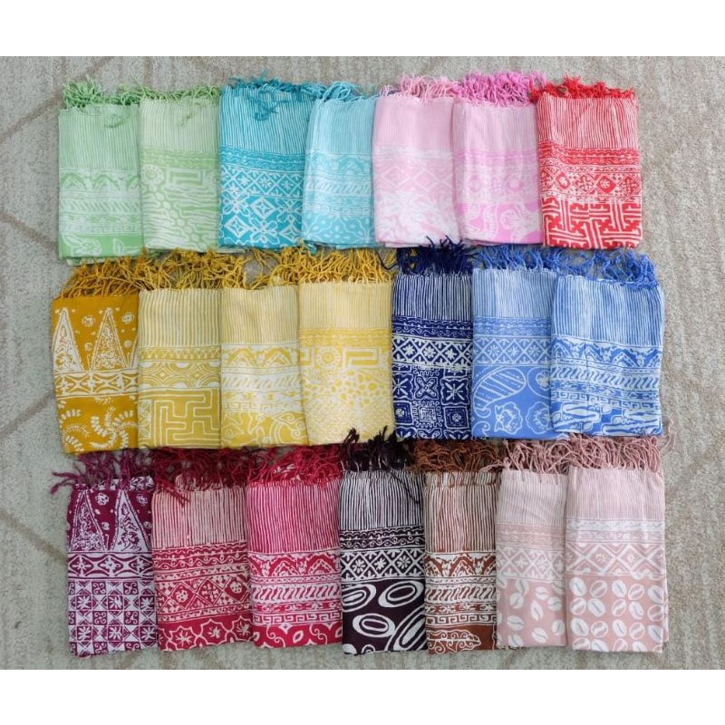 syal batik bahan Paris
