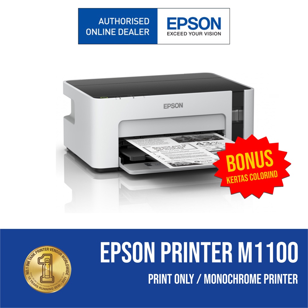 Jual Printer Epson M1100 Monochrome Only Print Shopee Indonesia