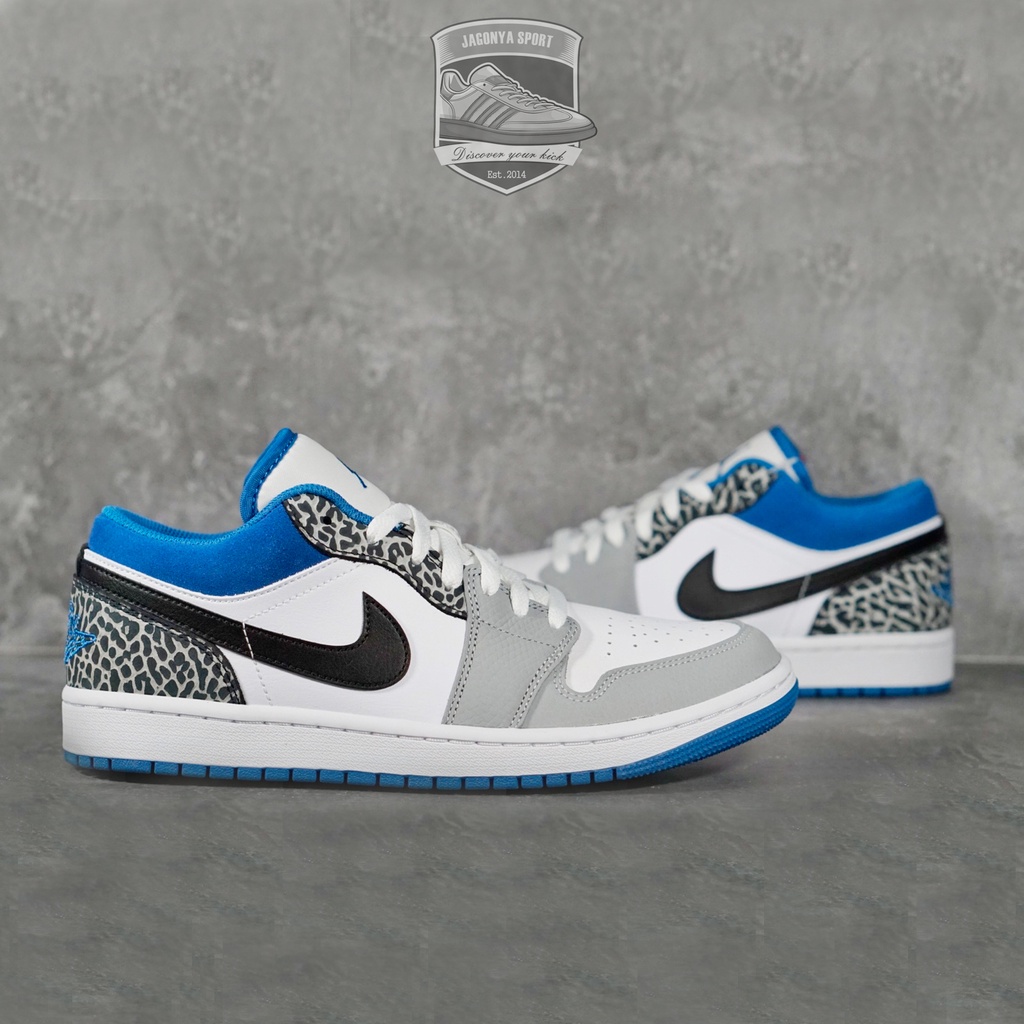 Nike Air Jordan 1 Low SE True Blue Elephant 100% Original