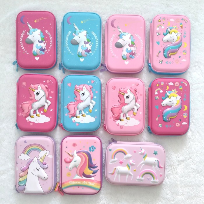 

Tepak Kotak Pensil Unicorn Hardtop 3D