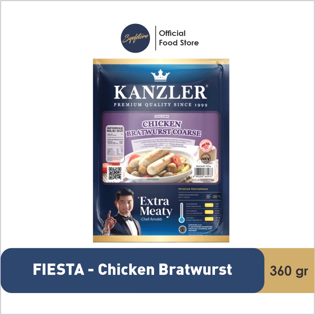 

KANZLER CHICKEN BRATWURST 360 gr (KHUSUS KURIR)