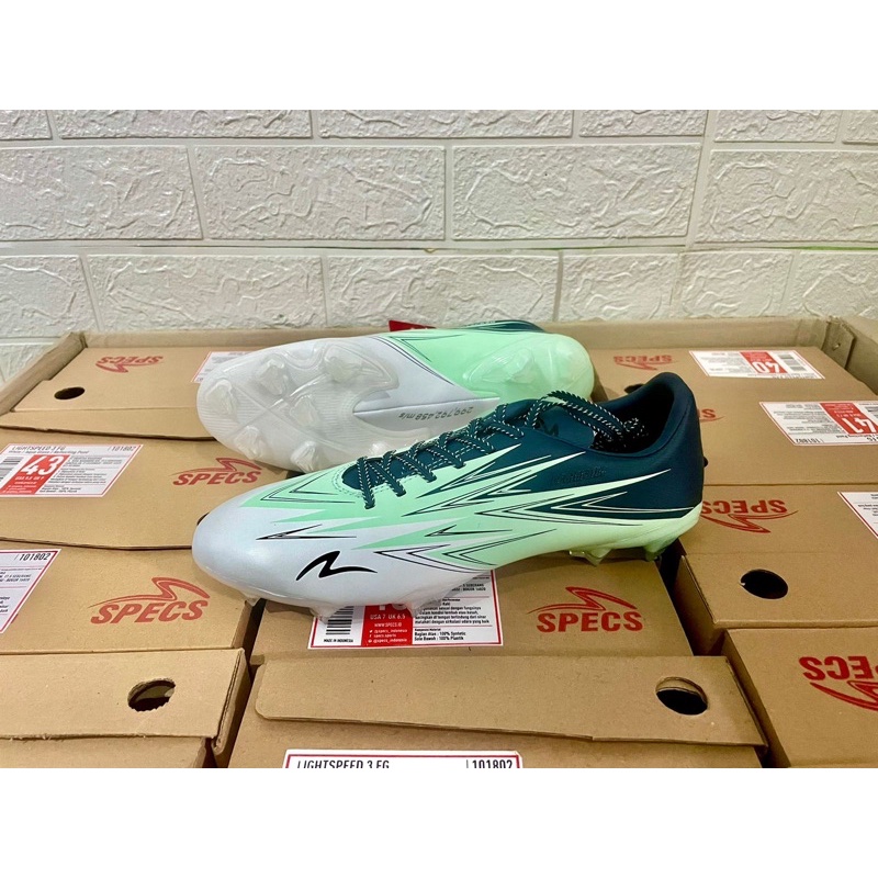 Sepatu Bola Specs Lightspeed 3 Fg White Aqua Glass Reflecting Pond